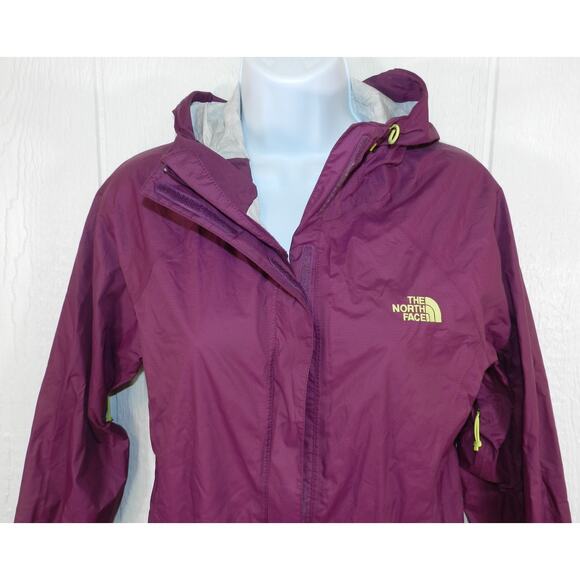 Women's North Face Petite Hooded Rain Jacket Size S Purple - Picture 2 of 12